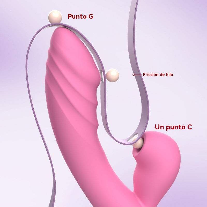 Doble cabeza (vibrando, chupando)