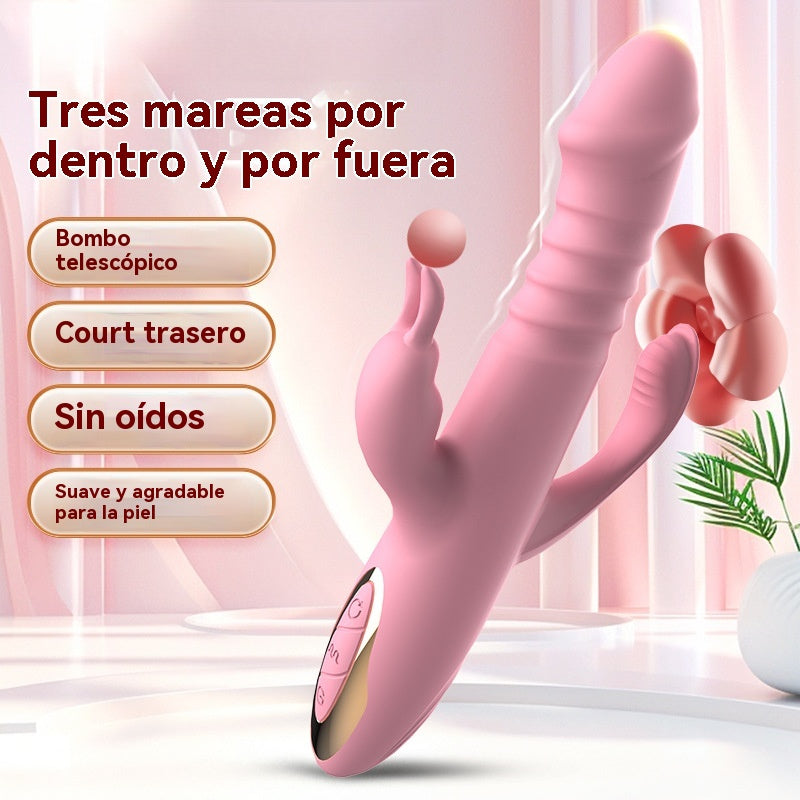 Vibrador de conejo de tres cabezas