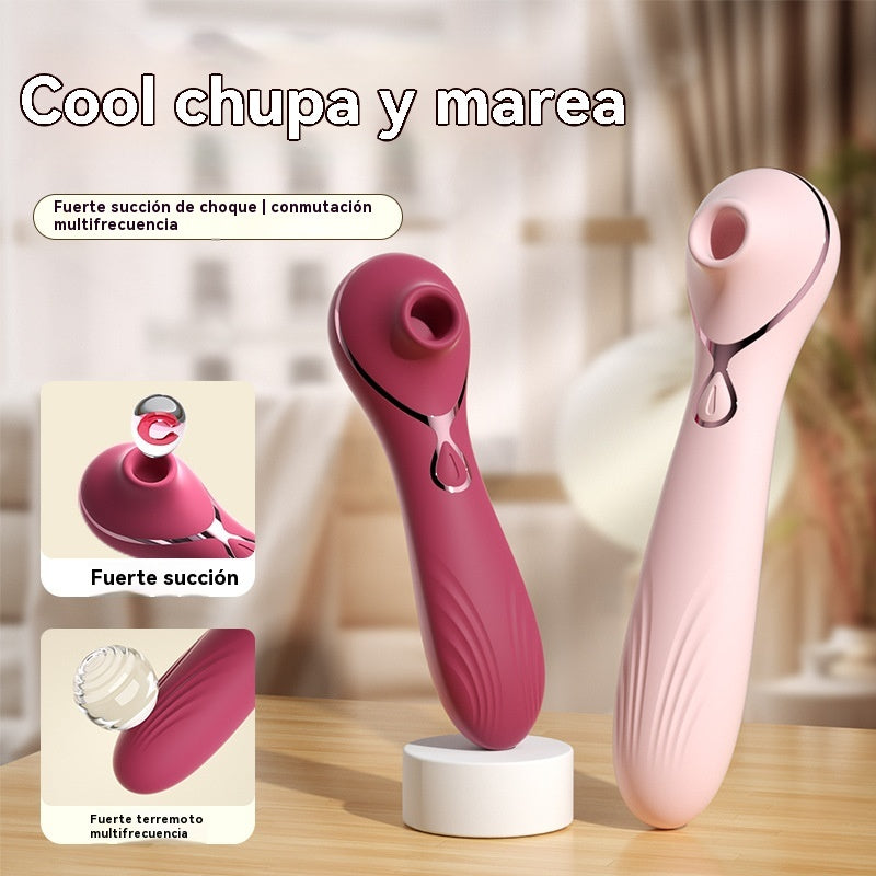 Vibrador de doble cabeza (succión)