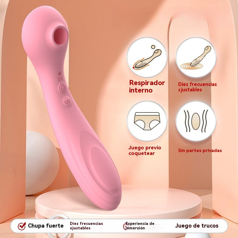 Vibrador de doble cabeza (succión)