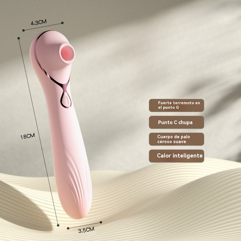 Vibrador de doble cabeza (succión)