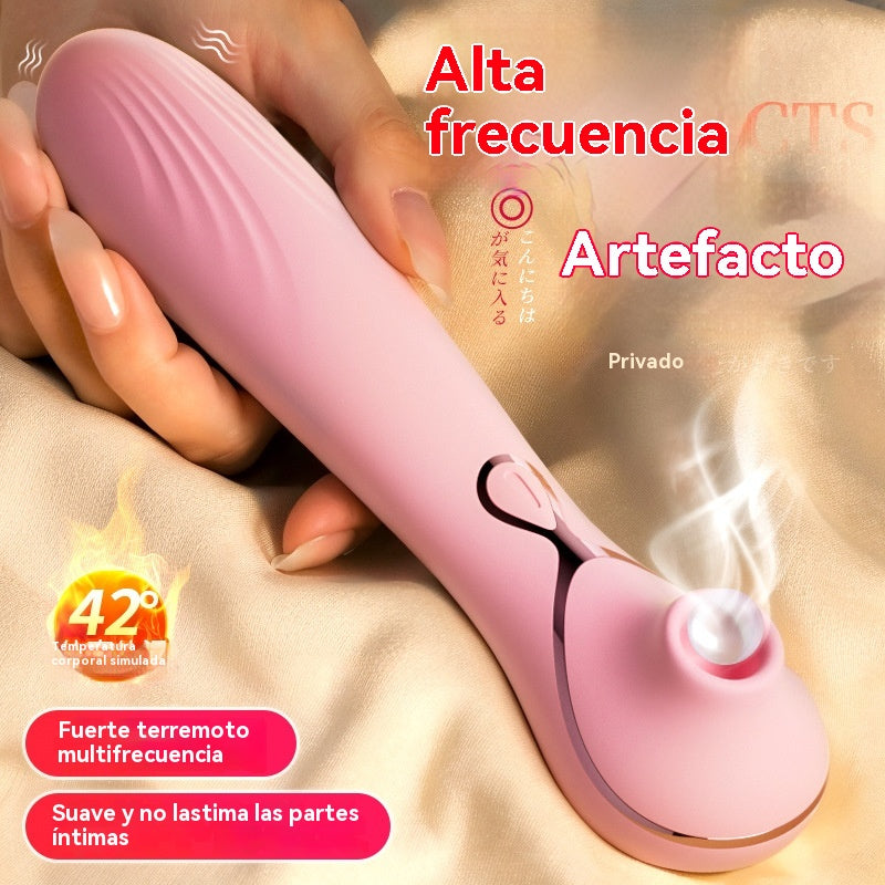 Vibrador de doble cabeza (succión)