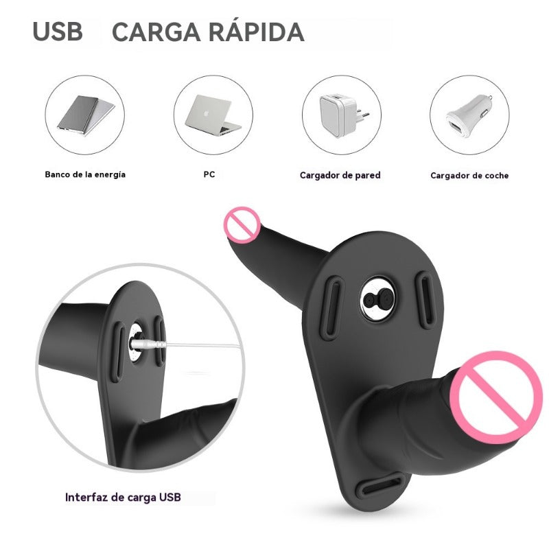 Vibrador de doble cabeza portátil