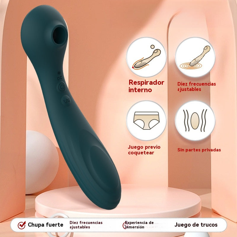Vibrador de doble cabeza (succión)