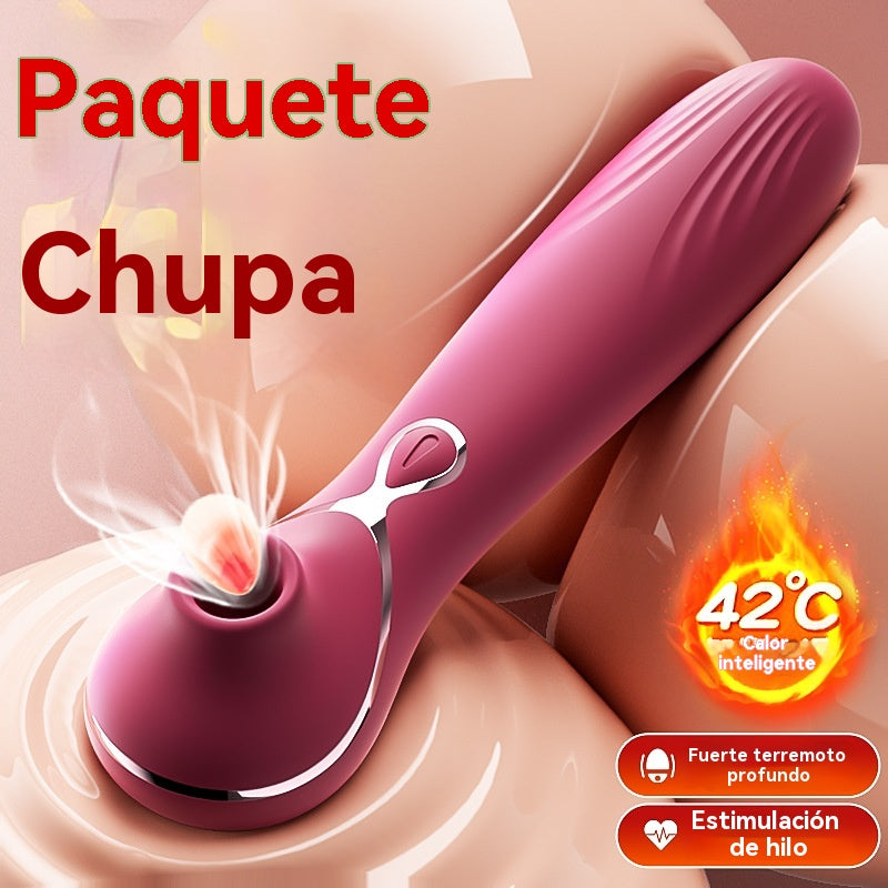 Vibrador de doble cabeza (succión)