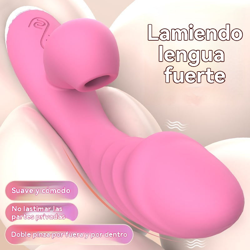 Doble cabeza (vibrando, chupando)
