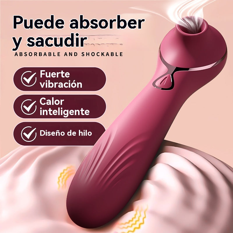 Vibrador de doble cabeza (succión)