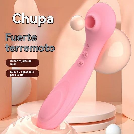 Vibrador de doble cabeza (succión)