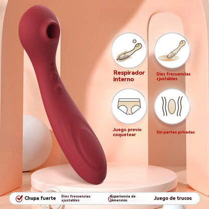 Vibrador de doble cabeza (succión)