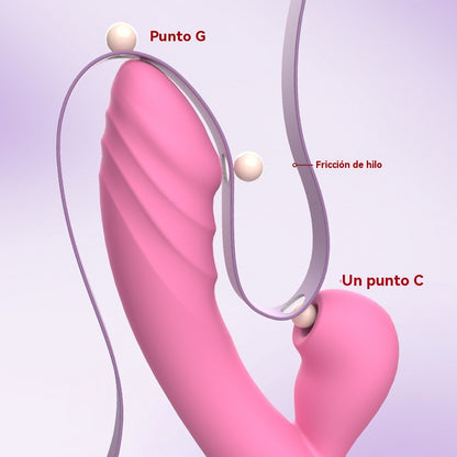 Doble cabeza (vibrando, chupando)