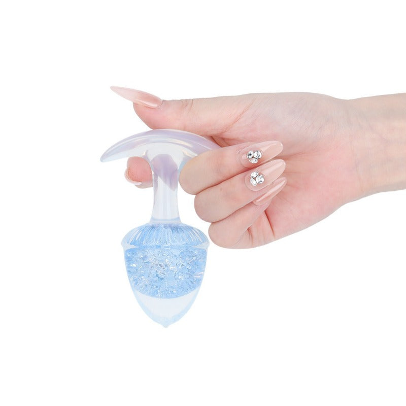 Plug anal de cristal (castaño)