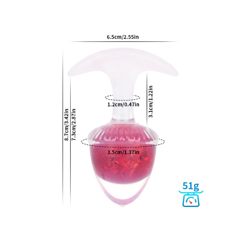 Plug anal de cristal (castaño)