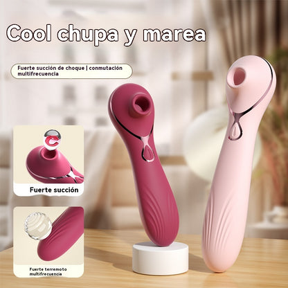 Vibrador de doble cabeza (succión)