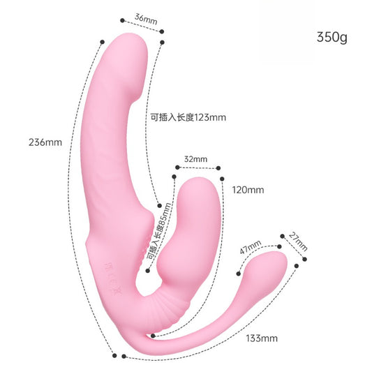 Vibrador de tres cabezas