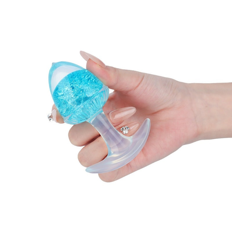 Plug anal de cristal (castaño)