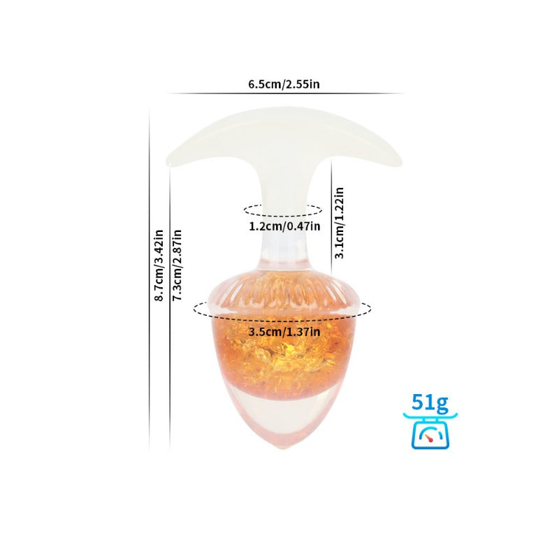 Plug anal de cristal (castaño)