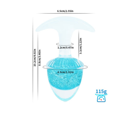 Plug anal de cristal (castaño)