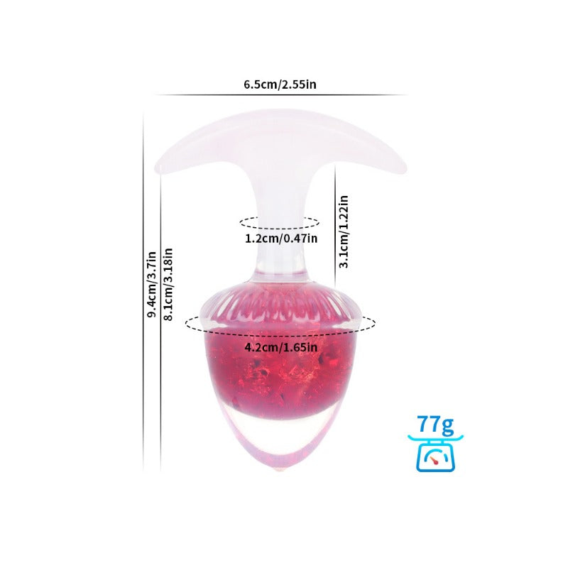 Plug anal de cristal (castaño)
