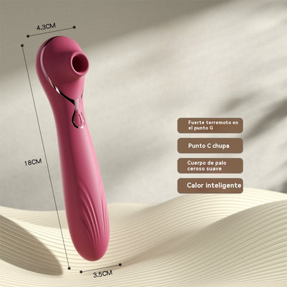 Vibrador de doble cabeza (succión)
