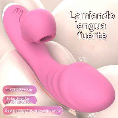 Doble cabeza (vibrando, chupando)